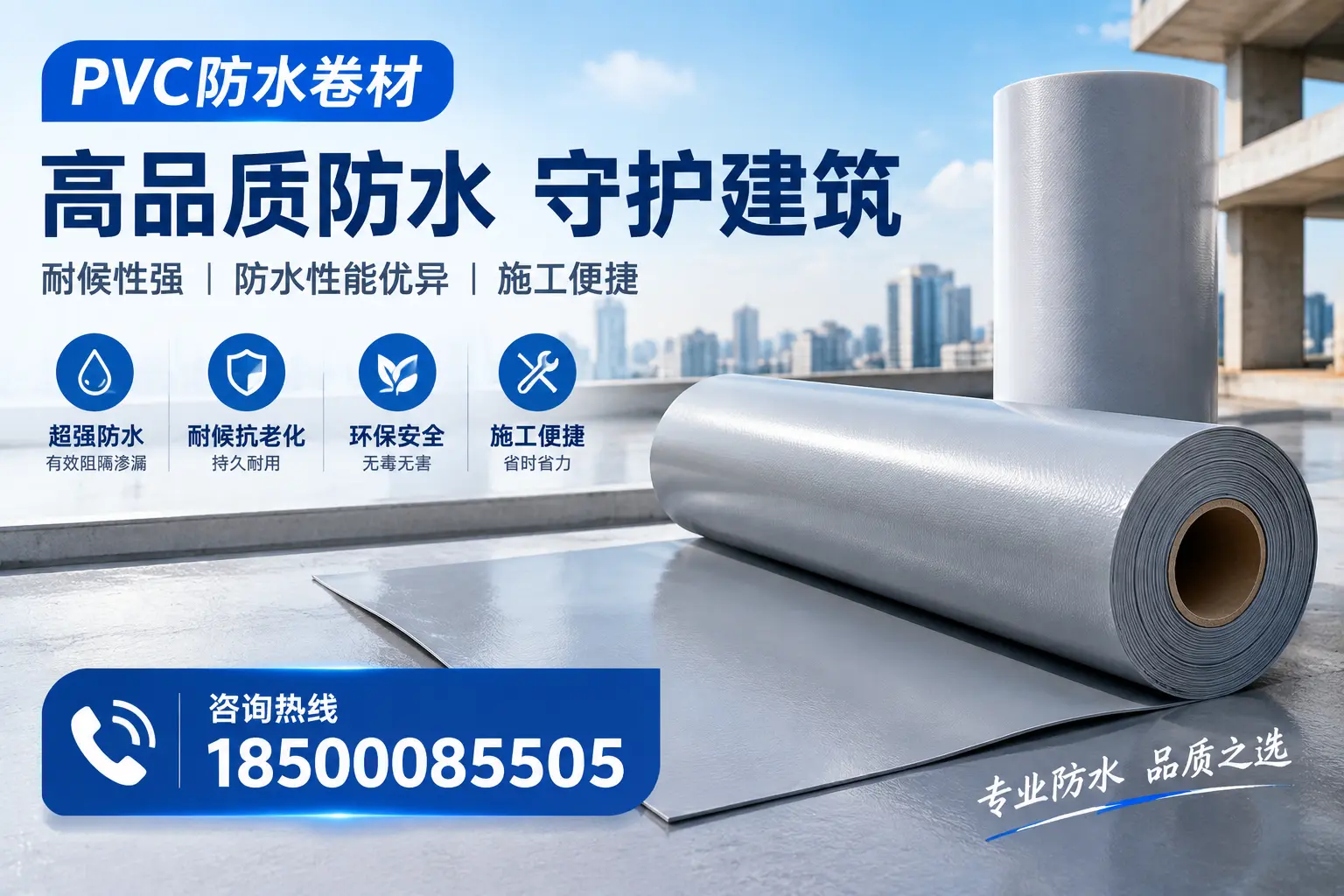PVC防水卷材的防水效果评测,适合湘西的科学依据