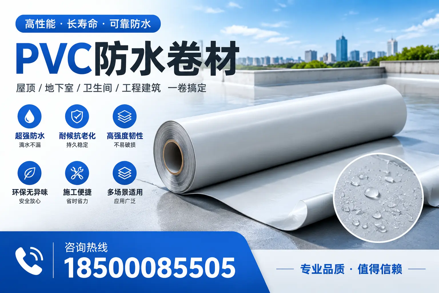 PVC防水卷材的防水效果评测,适合湘西的科学依据